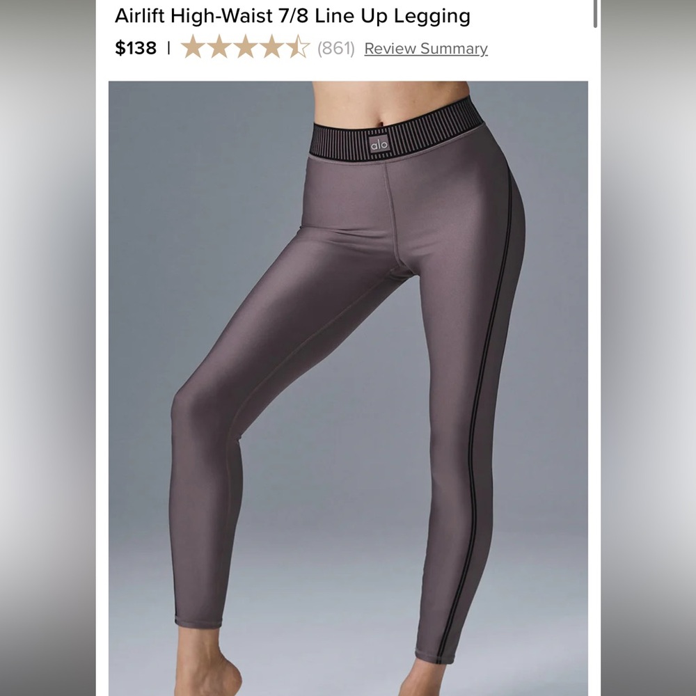 ALO Yoga Airlift 7/8 legging - Raisinette - Size XS. New with tags